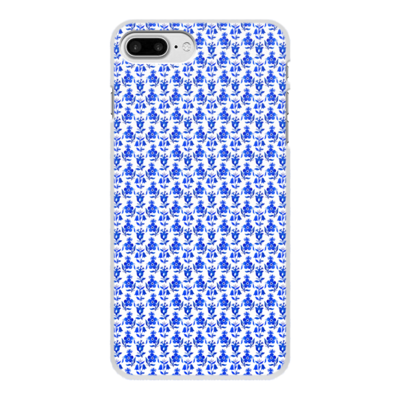 Printio Чехол для iPhone 7 Plus, объёмная печать Голубые цветы printio чехол для iphone 7 объёмная печать голубые цветы