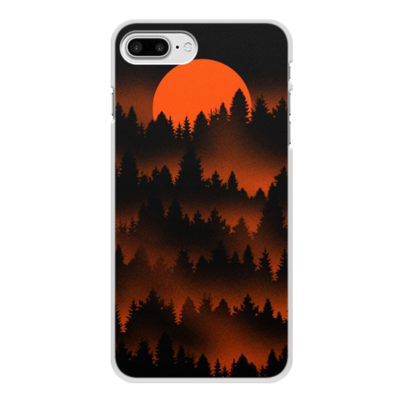 Printio Чехол для iPhone 7 Plus, объёмная печать Зоря на лесом printio чехол для iphone 6 plus объёмная печать штрих код леса