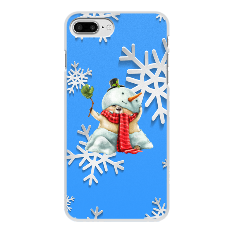 Printio Чехол для iPhone 7 Plus, объёмная печать Снеговик printio чехол для iphone 7 plus объёмная печать милый снеговик