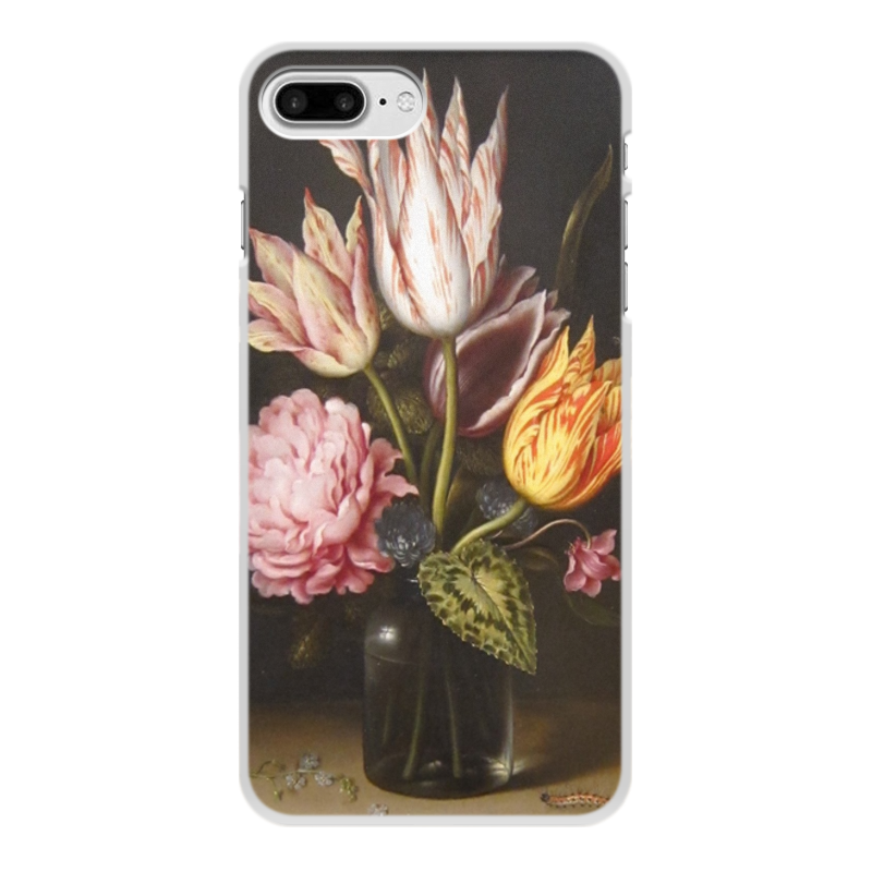 Printio Чехол для iPhone 7 Plus, объёмная печать Букет из тюльпанов, роз, клевера, и цикламен