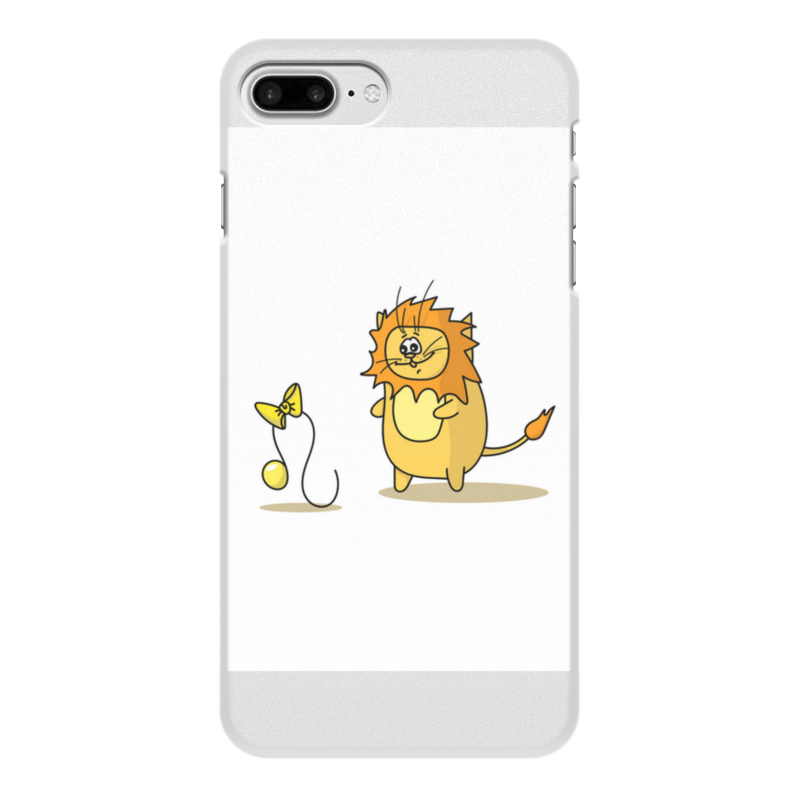 Printio Чехол для iPhone 7 Plus, объёмная печать Кот лев. подарок для льва силиконовый чехол на oneplus 7 кот на рыбалке для ванплас 7