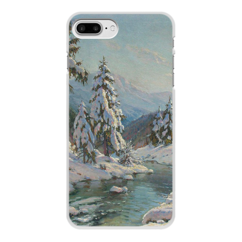 Printio Чехол для iPhone 7 Plus, объёмная печать Зимний пейзаж с елями (картина вещилова) printio чехол для samsung galaxy s6 edge объёмная печать зимний пейзаж с елями картина вещилова
