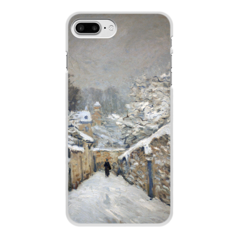 Printio Чехол для iPhone 7 Plus, объёмная печать Снег в лувесьене (картина альфреда сислея) printio чехол для samsung galaxy s7 edge объёмная печать снег в лувесьене картина альфреда сислея