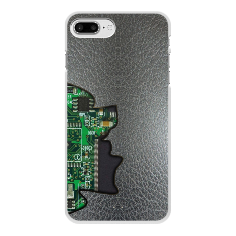 Printio Чехол для iPhone 7 Plus, объёмная печать Внутренний мир телефона (микросхема).