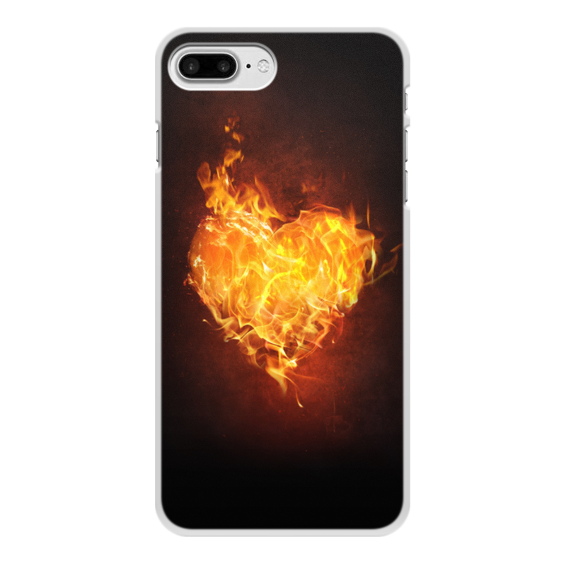 Printio Чехол для iPhone 7 Plus, объёмная печать Огненное сердце