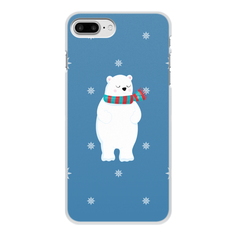 Printio Чехол для iPhone 7 Plus, объёмная печать Белый медведь