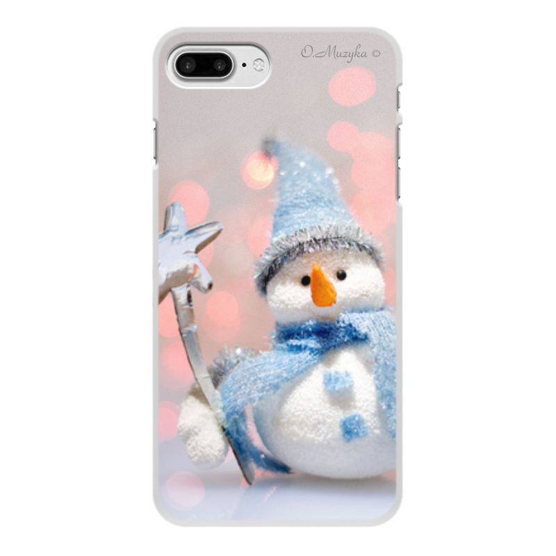 Printio Чехол для iPhone 7 Plus, объёмная печать Милый снеговик