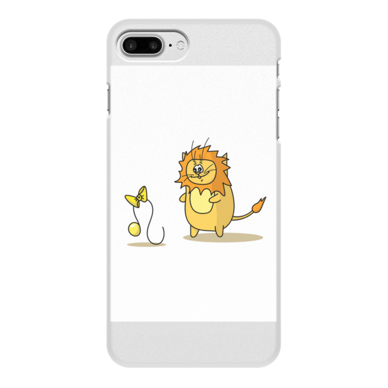 Printio Чехол для iPhone 7 Plus, объёмная печать Кот лев. подарок для льва printio чехол для iphone 7 plus объёмная печать чёрно белый лев