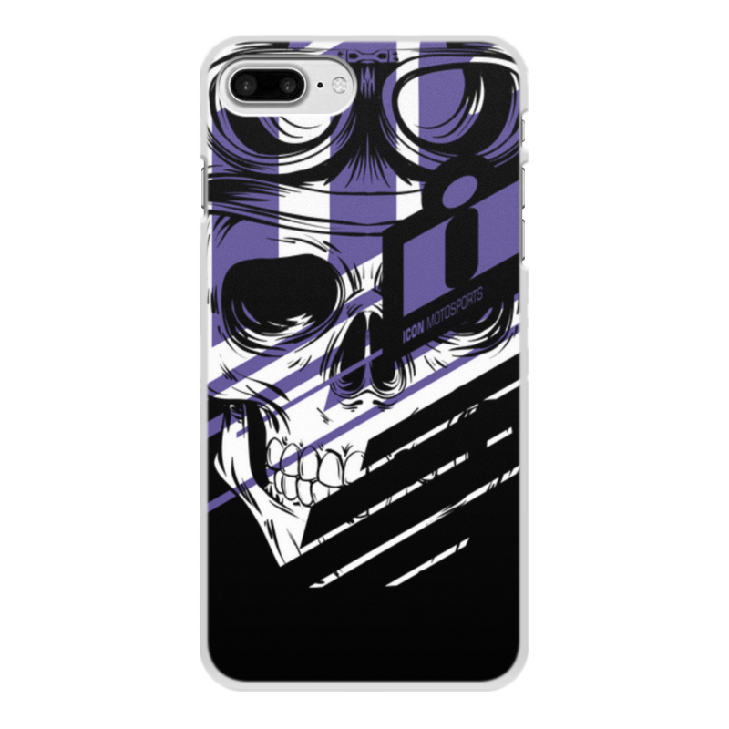 Printio Чехол для iPhone 7 Plus, объёмная печать Череп icon фиолетовый