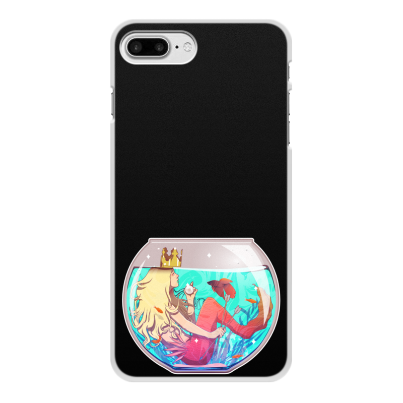 цена Printio Чехол для iPhone 7 Plus, объёмная печать Русалка в аквариуме