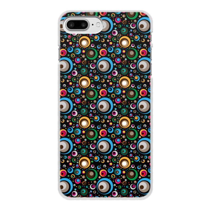 Printio Чехол для iPhone 7 Plus, объёмная печать Разноцветные круги gosso ультратонкий силиконовый чехол накладка для apple iphone 8 plus 7 plus с принтом разноцветные перья