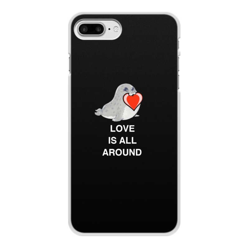 Printio Чехол для iPhone 7 Plus, объёмная печать Love. тюлень. любовь. printio чехол для iphone 8 plus объёмная печать love тюлень любовь