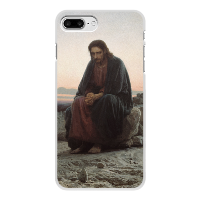 Printio Чехол для iPhone 7 Plus, объёмная печать Христос в пустыне (картина крамского) printio чехол для iphone 7 plus объёмная печать неизвестная картина крамского
