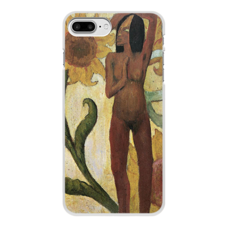 Printio Чехол для iPhone 7 Plus, объёмная печать Карибская женщина, или обнаженная с подсолнухами printio чехол для iphone x xs объёмная печать карибская женщина или обнаженная с подсолнухами