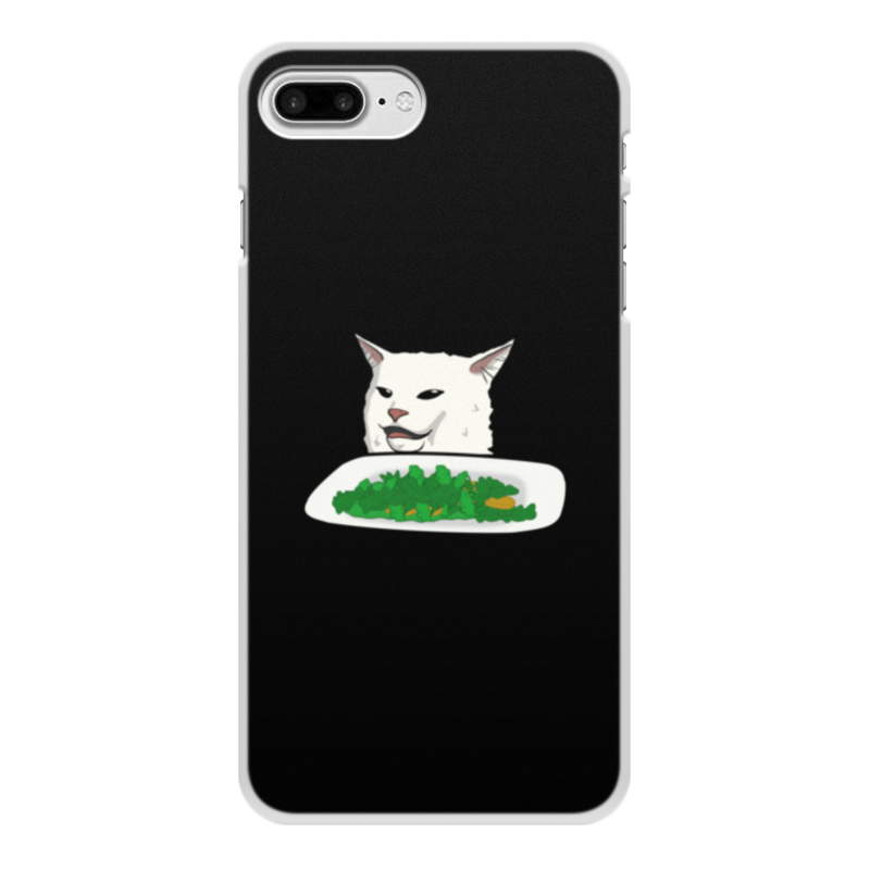 Printio Чехол для iPhone 7 Plus, объёмная печать Озадаченный кот