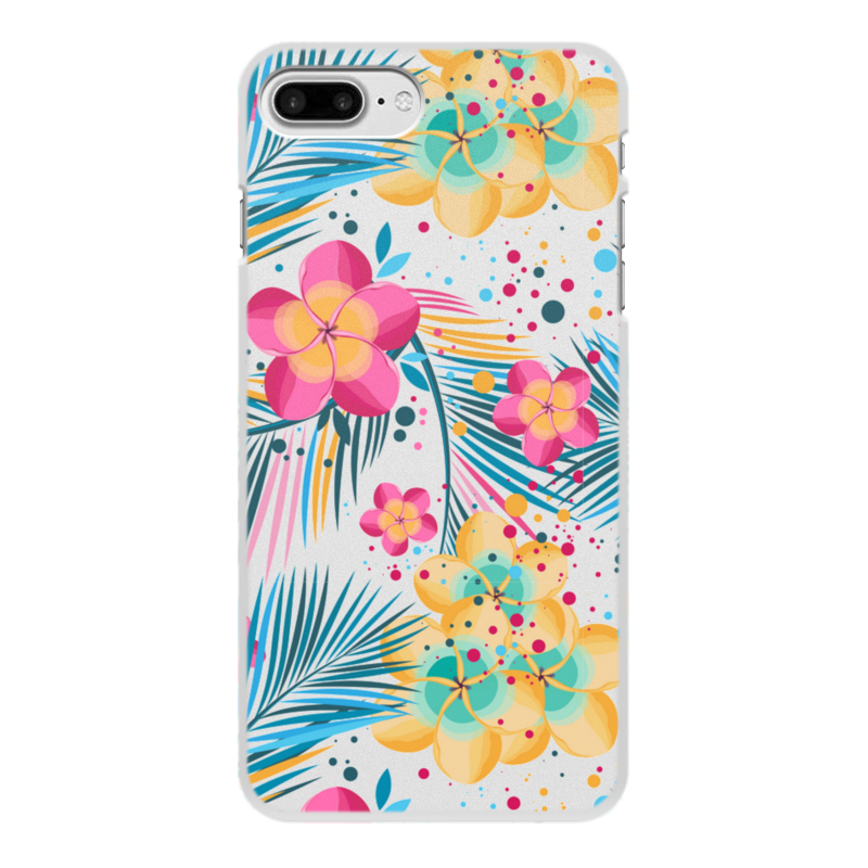 Printio Чехол для iPhone 7 Plus, объёмная печать Пестрые тропики жидкий чехол с блестками листья пальмы отпечатки на xiaomi mi 5x сяоми ми 5х