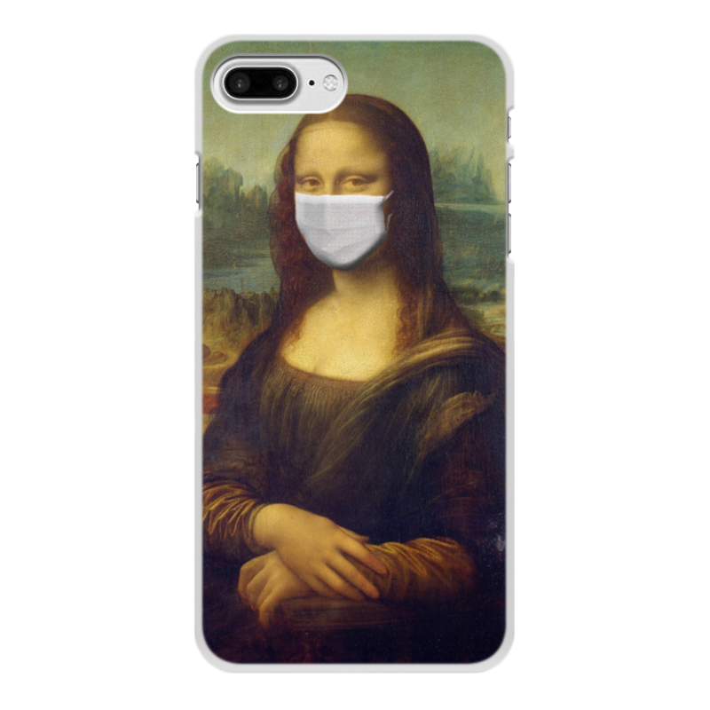 Printio Чехол для iPhone 7 Plus, объёмная печать Мона лиза в маске