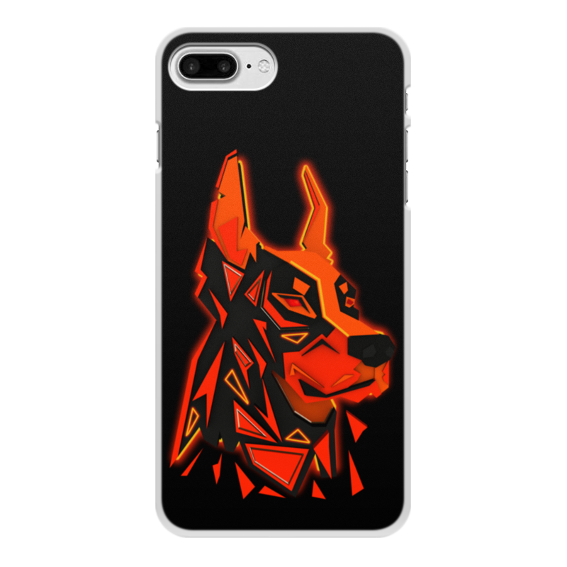 Printio Чехол для iPhone 7 Plus, объёмная печать Доберман printio чехол для iphone 6 объёмная печать портрет морды собаки