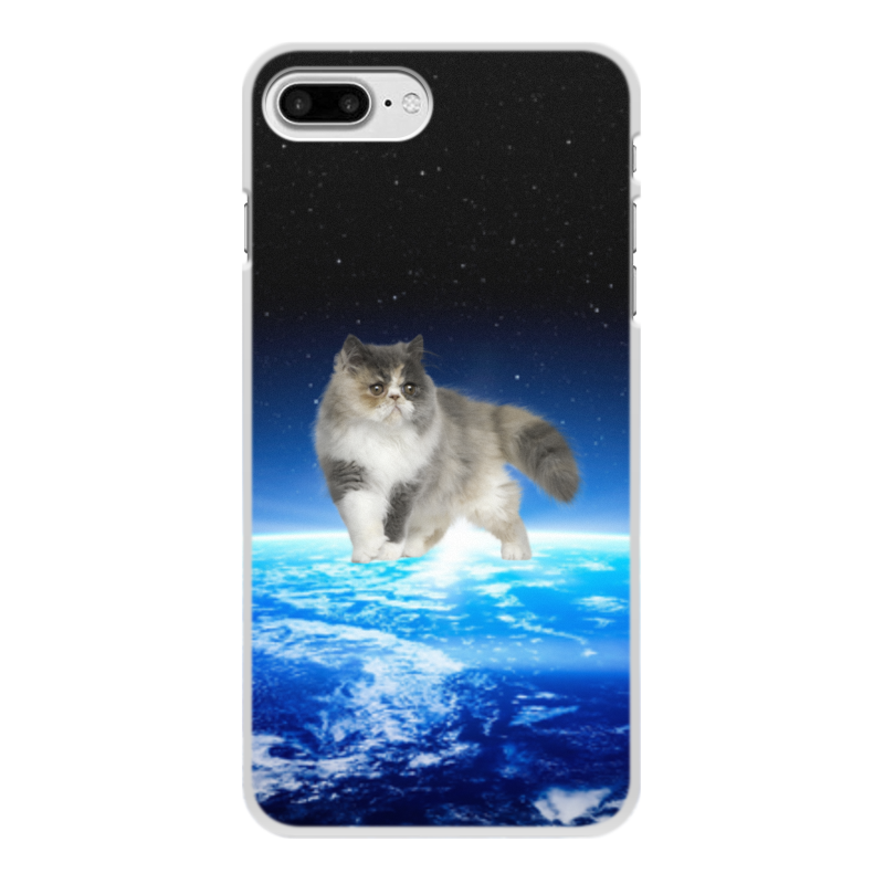 Printio Чехол для iPhone 7 Plus, объёмная печать Кот в космосе printio чехол для iphone 7 plus объёмная печать кот в космосе