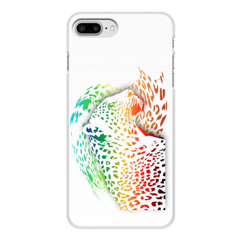 Printio Чехол для iPhone 7 Plus, объёмная печать Радужный леопард