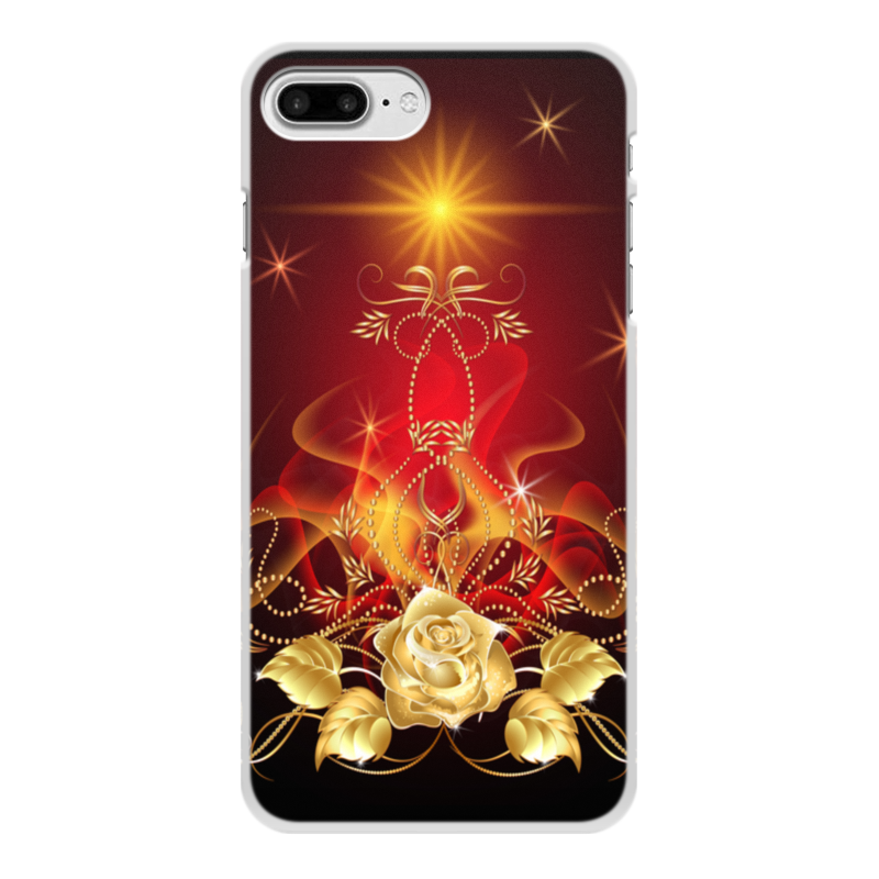 Printio Чехол для iPhone 7 Plus, объёмная печать Золотая роза силиконовый чехол розы на белом на meizu pro 7 plus мейзу про 7 плюс