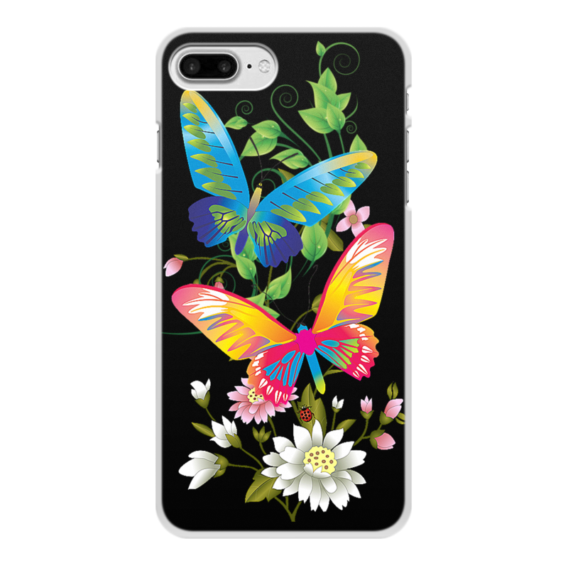 Printio Чехол для iPhone 7 Plus, объёмная печать Бабочки фэнтези printio чехол для iphone 8 объёмная печать бабочки фэнтези
