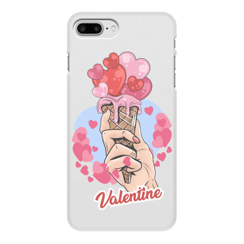 Printio Чехол для iPhone 7 Plus, объёмная печать Valentine's day жидкий чехол с блестками мороженое с посыпкой фон на xiaomi redmi 5 plus сяоми редми 5 плюс