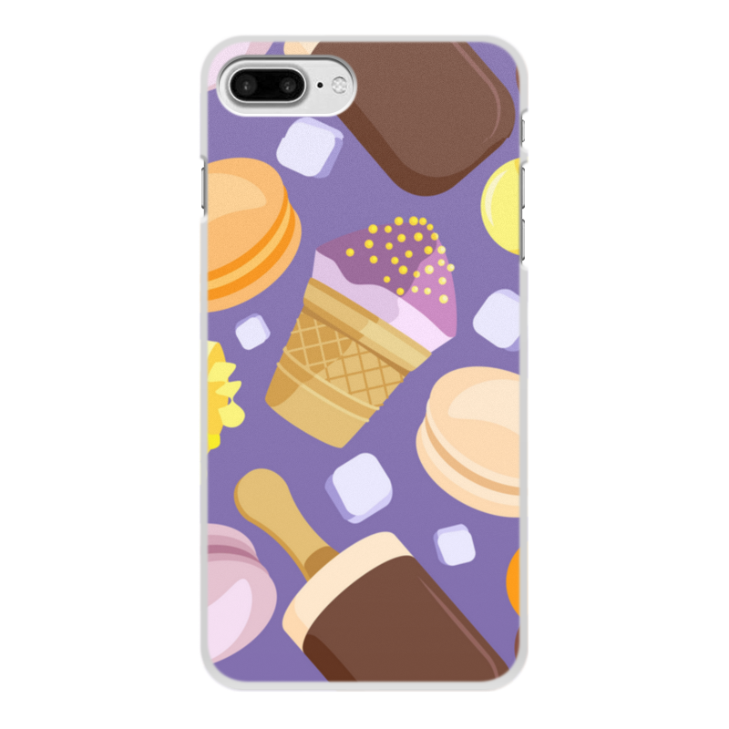 Printio Чехол для iPhone 7 Plus, объёмная печать Прохладные сладости ультратонкий силиконовый чехол накладка для meizu 16xs с принтом малиновые макаруны