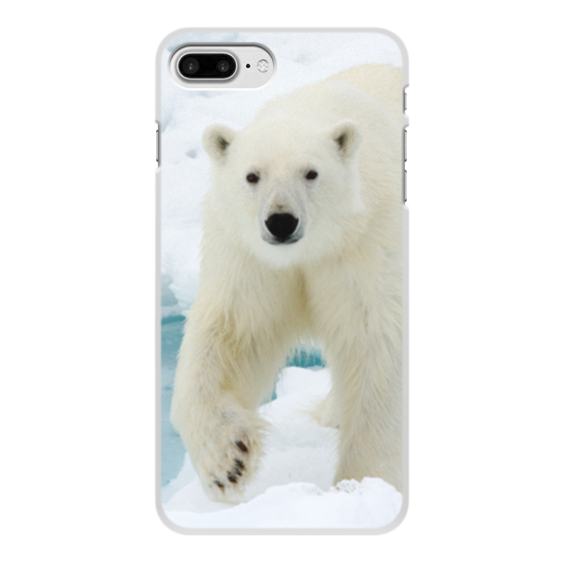 Printio Чехол для iPhone 7 Plus, объёмная печать Белый медведь