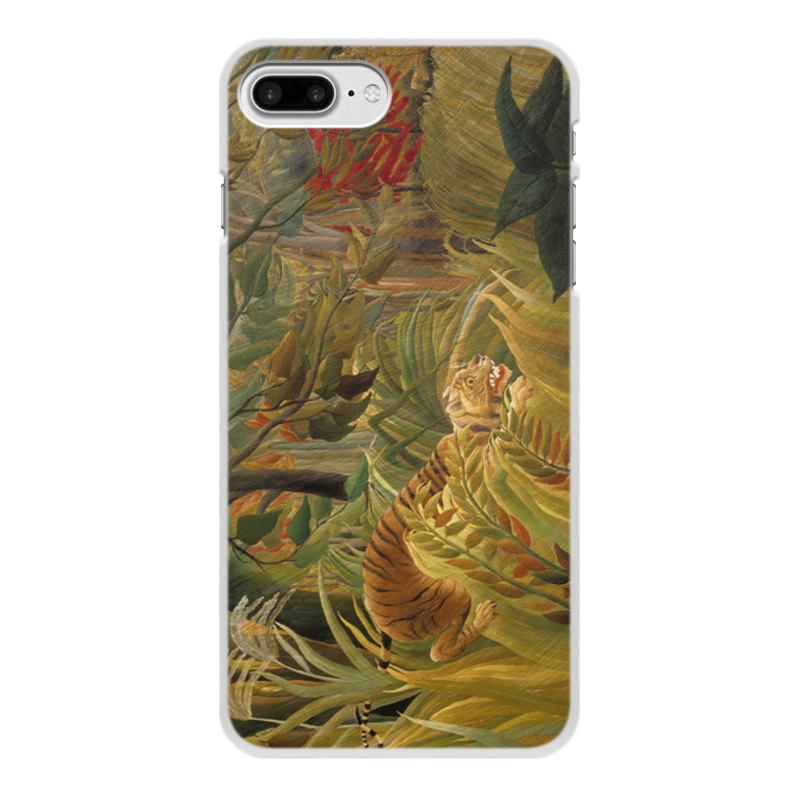 Printio Чехол для iPhone 7 Plus, объёмная печать Нападение в джунглях (картина анри руссо)