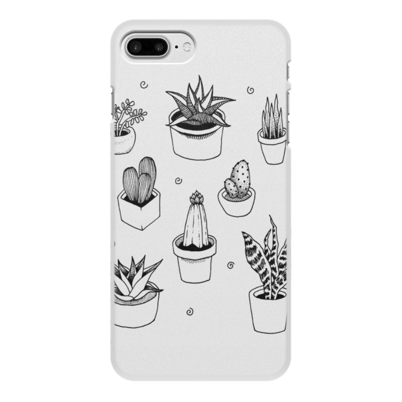 Printio Чехол для iPhone 7 Plus, объёмная печать Растения силиконовый чехол на vivo y19 кактусы для виво ю19