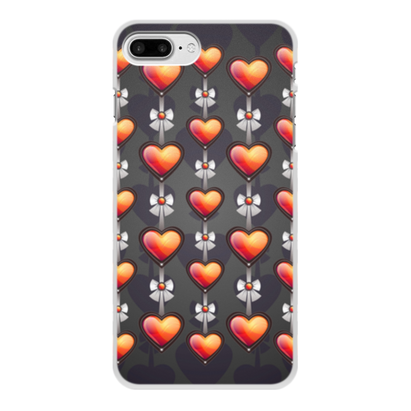 Printio Чехол для iPhone 7 Plus, объёмная печать Сердечки