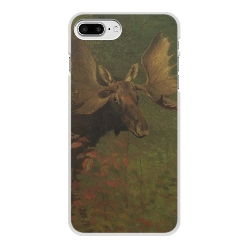 Printio Чехол для iPhone 7 Plus, объёмная печать Лось (study of a moose) (альберт бирштадт)