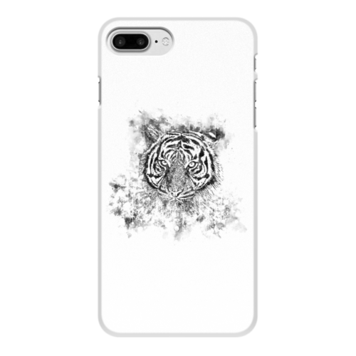 Заказать чехол для iPhone 7/7 Plus в Москве. Чехол для iPhone 7 Plus, объёмная печать Белый тигр от ISliM - готовые дизайны и нанесение принтов.