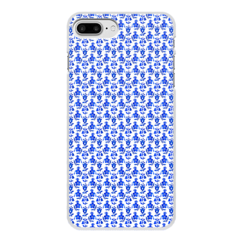 Заказать чехол для iPhone 7/7 Plus в Москве. Чехол для iPhone 7 Plus, объёмная печать голубые цветы от THE_NISE  - готовые дизайны и нанесение принтов.
