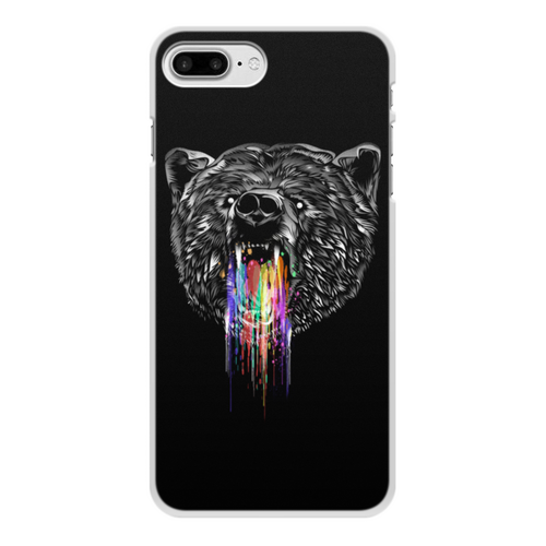 Заказать чехол для iPhone 7/7 Plus в Москве. Чехол для iPhone 7 Plus, объёмная печать Радужный медведь от ISliM - готовые дизайны и нанесение принтов.