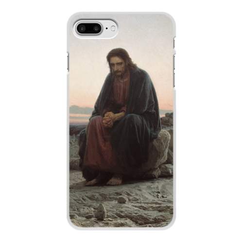 Заказать чехол для iPhone 7/7 Plus в Москве. Чехол для iPhone 7 Plus, объёмная печать Христос в пустыне (картина Крамского) от trend - готовые дизайны и нанесение принтов.