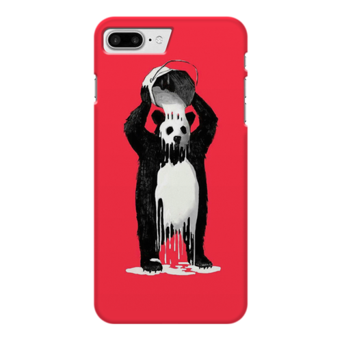 Заказать чехол для iPhone 7/7 Plus в Москве. Чехол для iPhone 7 Plus глянцевый Панда в краске от Leichenwagen - готовые дизайны и нанесение принтов.