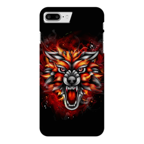 Заказать чехол для iPhone 7/7 Plus в Москве. Чехол для iPhone 7 Plus глянцевый Wolf & Fire от Аня Лукьянова - готовые дизайны и нанесение принтов.