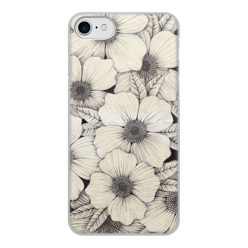 Printio Чехол для iPhone 8, объёмная печать Цветочный орнамент силиконовый чехол гепард черно белый на honor 5c хонор 5с