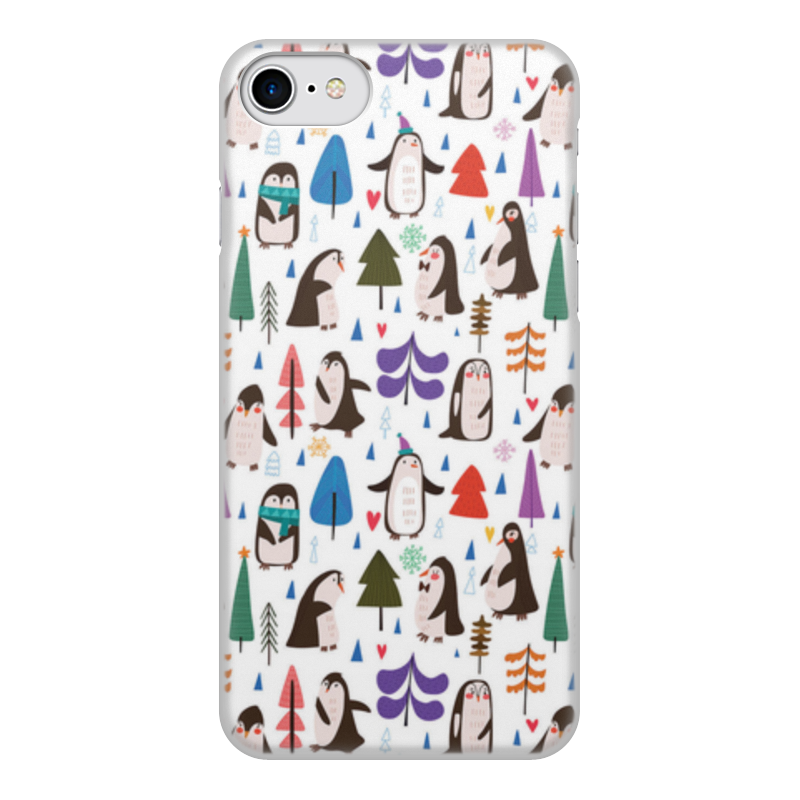 Printio Чехол для iPhone 8, объёмная печать Пингвины