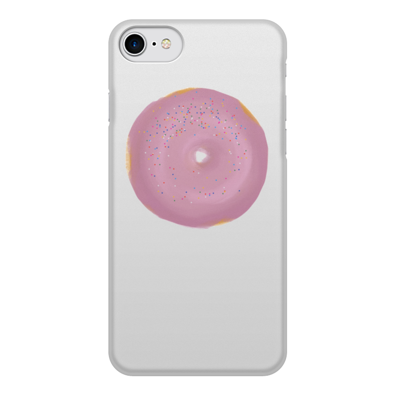 Printio Чехол для iPhone 8, объёмная печать Чехол пончик фиолетовый силиконовый чехол на oneplus 8 pro ванплюс 8 про с эффектом блеска любовь в фиолетовом цвете