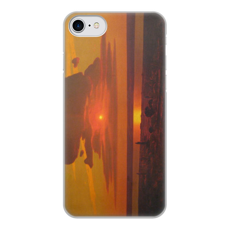 Printio Чехол для iPhone 8, объёмная печать Красный закат (картина архипа куинджи) printio чехол для samsung galaxy s8 plus объёмная печать красный закат картина архипа куинджи