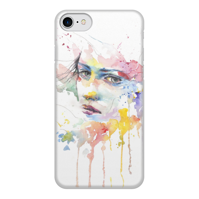 Printio Чехол для iPhone 8, объёмная печать Абстрактная акварель printio чехол для iphone 7 объёмная печать портрет красивой девушки в ярких красках