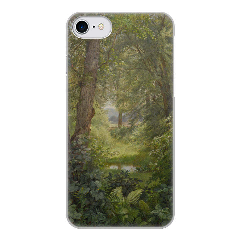 Printio Чехол для iPhone 8, объёмная печать Лесной пейзаж (уильям трост ричардс) printio чехол для samsung galaxy s7 объёмная печать лесной пейзаж уильям трост ричардс