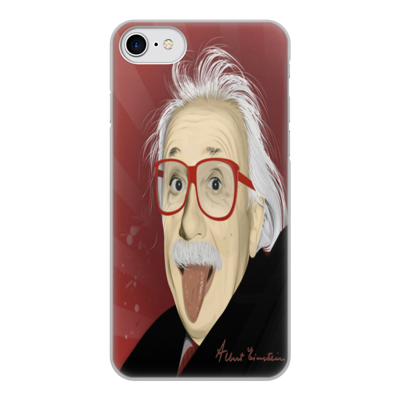 Printio Чехол для iPhone 8, объёмная печать Эйнштейн