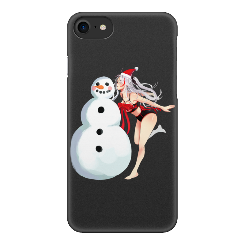 Printio Чехол для iPhone 8, объёмная печать Снеговик фото