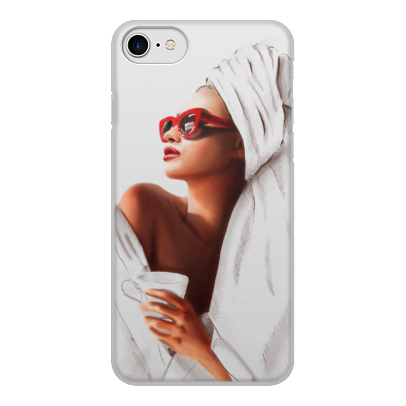 Printio Чехол для iPhone 8, объёмная печать Доброе утро чехол mypads девушка в черных очках в пиджаке для vivo iqoo neo 6 5g задняя панель накладка бампер