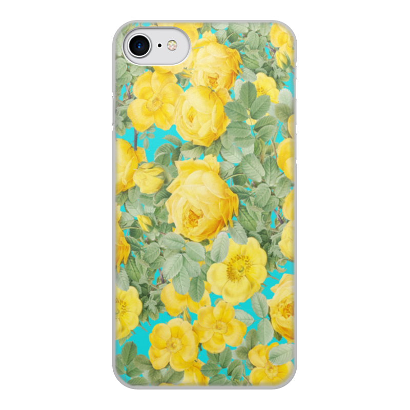 Printio Чехол для iPhone 8, объёмная печать Желтые цветы printio чехол для iphone 8 plus объёмная печать пирожные макаронс желтые