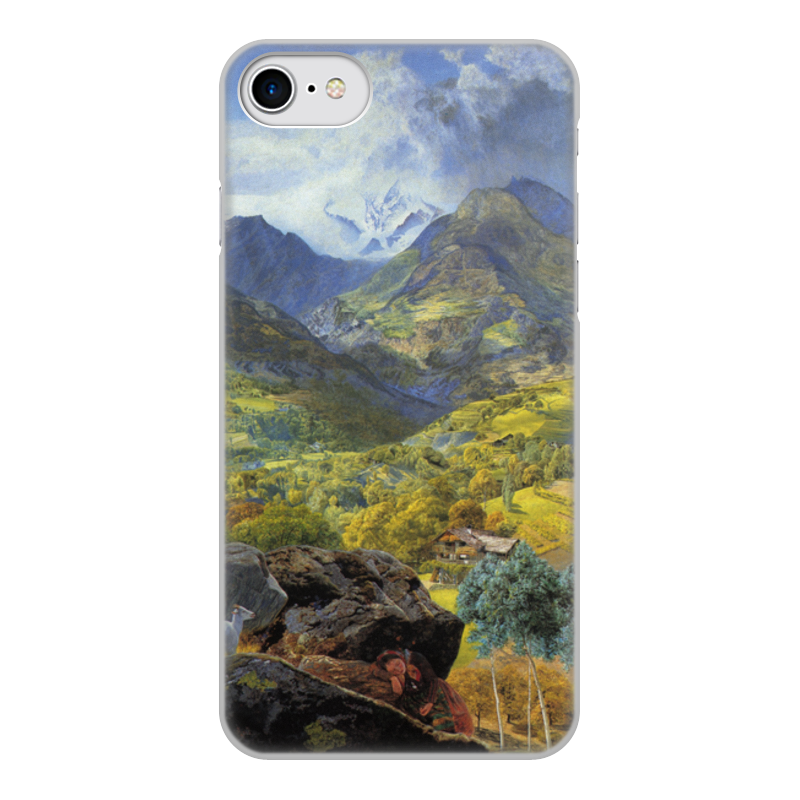 Printio Чехол для iPhone 8, объёмная печать Валле-д’аоста (картина джона бретта) цена и фото